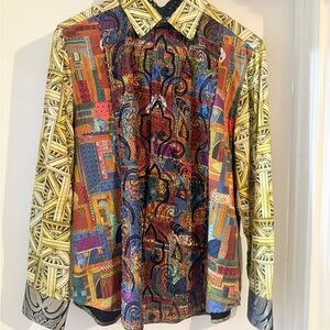 Robert Graham Vibrant Multicolor Patterned Shirt LIMITED EDITION
